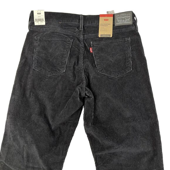 Women’s Levi’s 314 Shaping Straight Black Corduroy Pants Sz 31x30 NWT Irregular - Picture 6 of 7